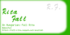 rita fall business card